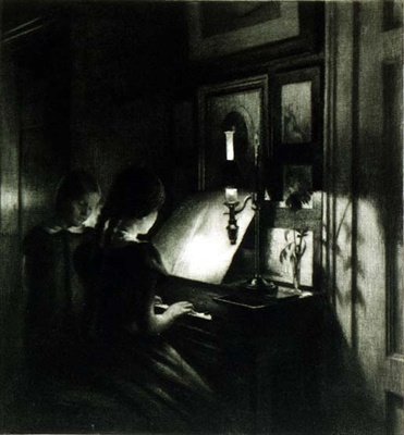 Las chicas en el piano de Peter Vilhelm Ilsted
