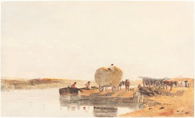 Atardecer en el Foss Dyke cerca de Lincoln de Peter de Wint