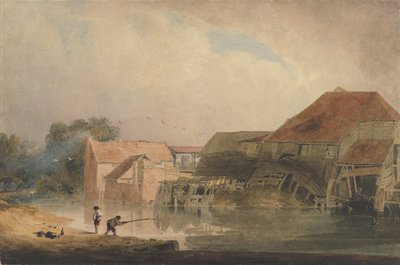 Escena a la Orilla del Río Molino Viejo, 1805-10 de Peter de Wint