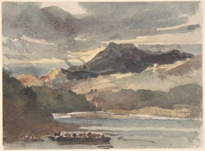 Boceto para «El transbordador»: Snowdon desde Lyyn Padran, en el norte de Gales de Peter de Wint