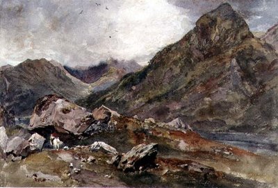 La piedra Bowder, Borrowdale de Peter de Wint