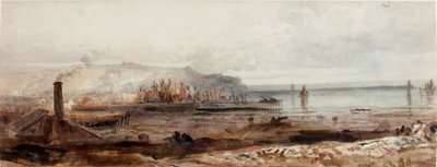 Vista de un puerto, hacia 1830-1840 (acuarela) de Peter de Wint
