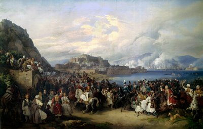 El príncipe Otón desembarca en Nafplio el 6/02/1833 y se convierte en rey de Grecia de Peter von Hess