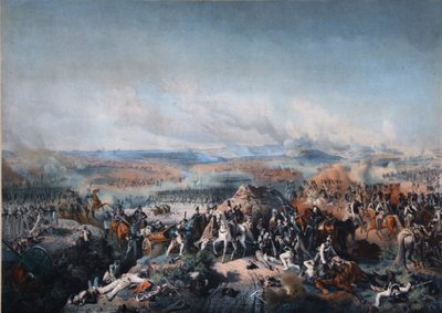 La batalla de Borodino el 26 de agosto de 1812, primer cuarto del siglo XIX de Peter von Hess