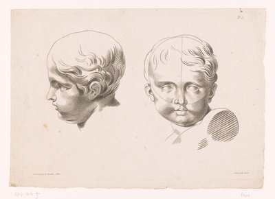Dos cabezas de niños
Principios del dibujo del natural, quinta parte (título de la serie)
Vème Cahier De Principes Dessiné d