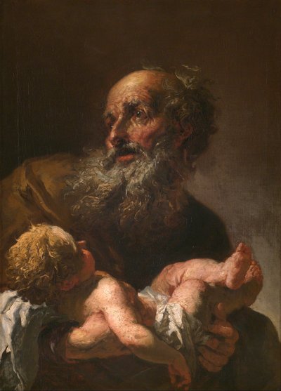Simeón con el niño Jesús de Petr Brandl