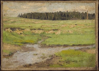Paisaje en verano (óleo sobre lienzo) de Petr Ivanovic Petrovichev