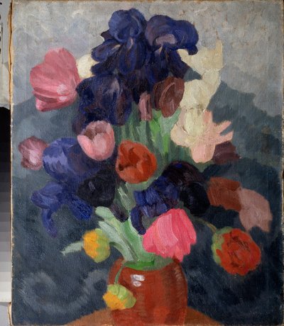 Ramo de flores - Pintura de Pyotr (Piotr, Petr) Savvich Utkin (Utkin) (1877-1934), óleo sobre lienzo de Petr Savvic Utkin