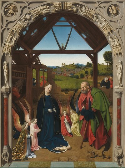 Nacimiento de Cristo. Alrededor de 1450 de Petrus Christus