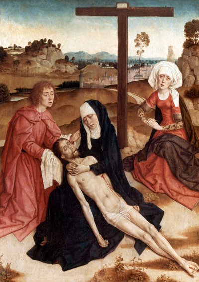 Lamentación sobre Cristo muerto, c.1444 (óleo sobre tabla) de Petrus Christus