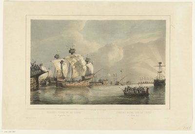 Batalla naval en el Gouwe, 1304
Combat naval sur la Gouwe 11 Augustus 1304 / Combat naval sur la Goude 11 Aout 1304 (título en el objeto) de Petrus Johannes Schotel
