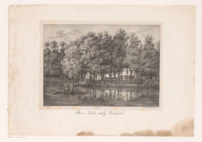 Vista de la finca de Breevecht
Bree-Vecht cerca de Vreeland (título en el objeto)
Gezigten aan de Rivier de Vecht (título de la serie) de Petrus Josephus Lutgers