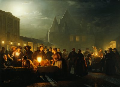 La feria del libro, 1852 de Petrus van Schendel