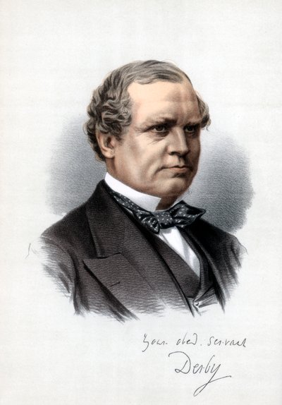 Edward Henry Stanley, 15º Conde de Derby, Primer Ministro del Reino Unido, c. 1890 de Petter and Galpin Cassell