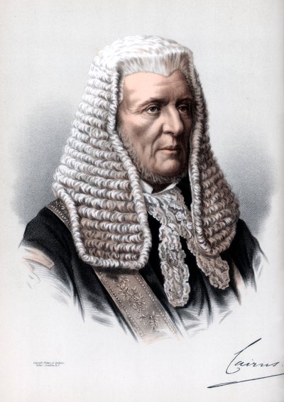 Hugh McCalmont Cairns, 1er Conde Cairns, Lord Canciller de Gran Bretaña, c. 1890 de Petter and Galpin Cassell