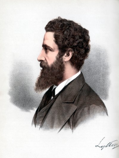 Robert Bulwer-Lytton, primer conde de Lytton, poeta y estadista inglés, c. 1890 de Petter and Galpin Cassell