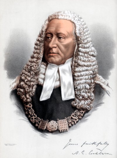 Sir Alexander James Edmund Cockburn, 12º Baronet, Lord Chief Justice de Inglaterra, c1890 de Petter and Galpin Cassell