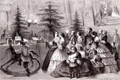 Navidad en San Petersburgo, Rusia. 1861 (grabado) de Pharamond Blanchard
