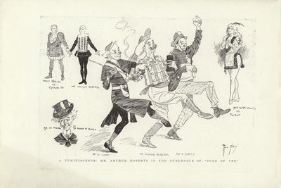 Un recuerdo, el Sr. Arthur Roberts en la parodia de Juana de Arco de Phil May