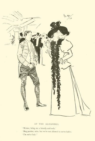 Caricatura de Phil May, de la década de 1890 de Phil May