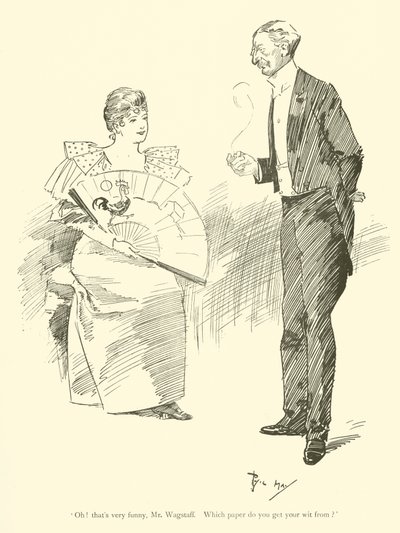 Caricatura de Phil May, de la década de 1890 de Phil May