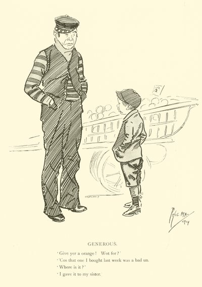Caricatura de Phil May, de la década de 1890 de Phil May