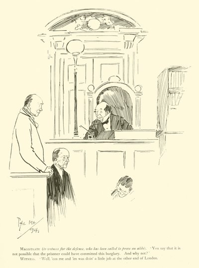 Caricatura de Phil May, de la década de 1890 de Phil May