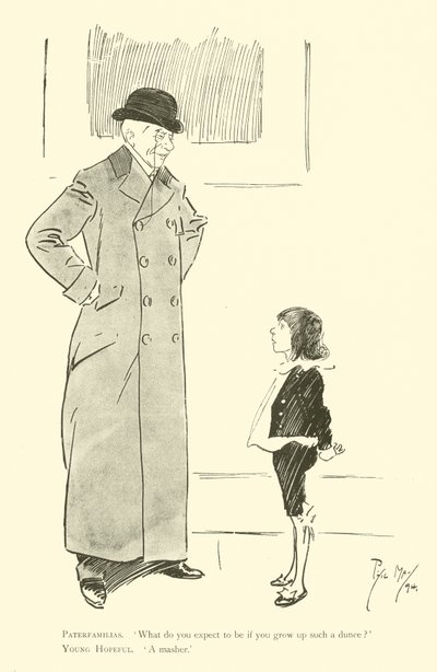 Caricatura de Phil May, de la década de 1890 de Phil May