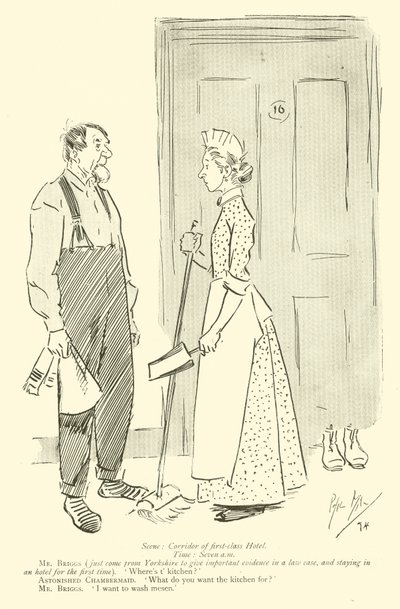 Caricatura de Phil May, de la década de 1890 de Phil May