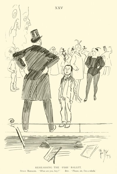Caricatura de Phil May, de la década de 1890 de Phil May