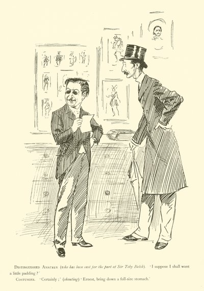 Caricatura de Phil May, de la década de 1890 de Phil May