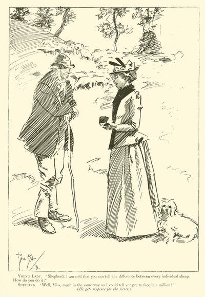 Caricatura de Phil May, de la década de 1890 de Phil May