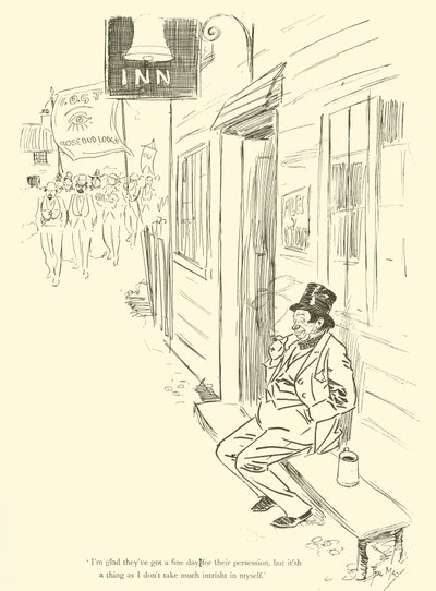 Caricatura de Phil May, de la década de 1890 de Phil May