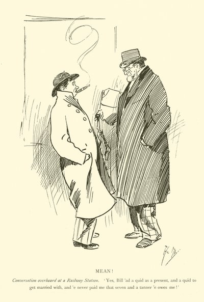Caricatura de Phil May, de la década de 1890 de Phil May
