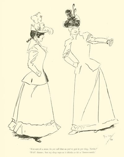 Caricatura de Phil May, de la década de 1890 de Phil May