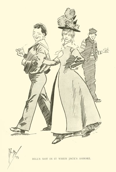 Caricatura de Phil May, de la década de 1890 de Phil May