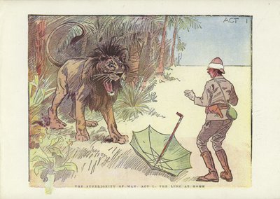 La superioridad del hombre, Acto I, el león en casa de Phil May