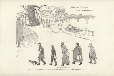 Entusiasmo sin enfriar, baño de invierno en el Serpentine de Phil May