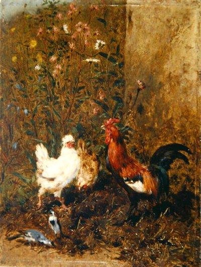 Gallinas y pájaros de Philibert Leon Couturier
