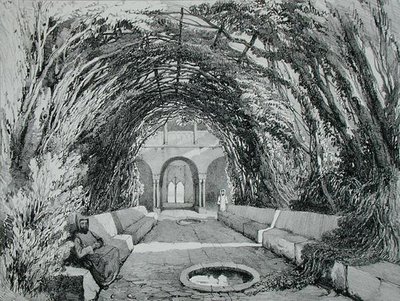 Piscinas en el jardín del Convento de San Domingo, Alhambra, Lámina 6 de 
