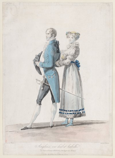 Inglés en Traje de Gala, de Colecciones de Trajes Dibujados de Philibert Louis Debucourt