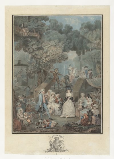 fiesta de bodas La noche en el castillo de Philibert Louis Debucourt