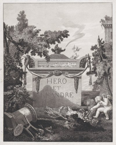 Frontispicio de Hero y Leandro, 1801 de Philibert Louis Debucourt
