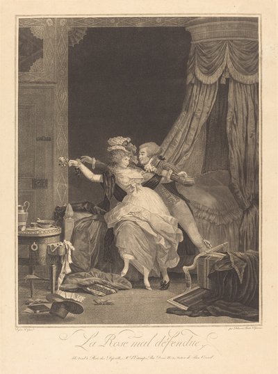 La Rosa mal defendida de Philibert Louis Debucourt