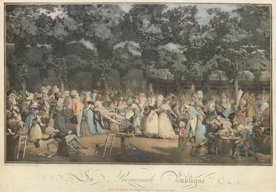 El paseo público, 1792 de Philibert Louis Debucourt