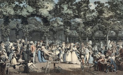 El paseo público en el Palais-Royal de Philibert Louis Debucourt