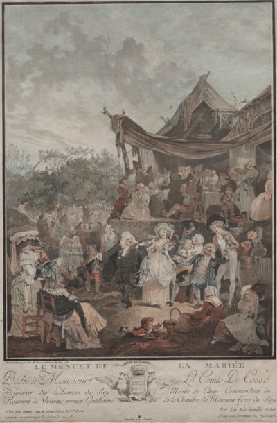 Le Menuet de la Mariée, 1786 de Philibert Louis Debucourt