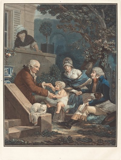 Los placeres paternos de Philibert Louis Debucourt