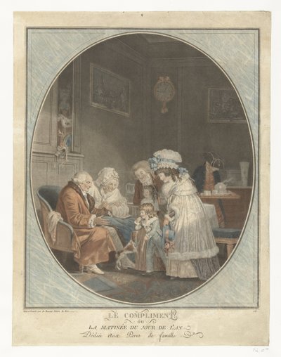 Nieuwjaarsdag El cumplido o la mañana de año nuevo (título del objeto) de Philibert Louis Debucourt