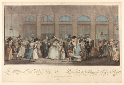 Paseo de la Galería del Palais Royal de Philibert Louis Debucourt